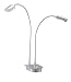 Adesso Eternity Double Gooseneck Desk Lamp, Satin Steel