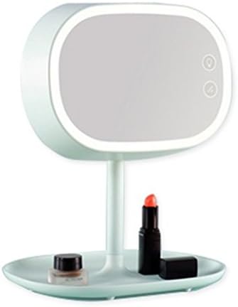 KIMI STAR Vanity Lighted Make Up Mirror with Battery Powered Bedside Desk/Table Reading Light Lamp (GREEN )