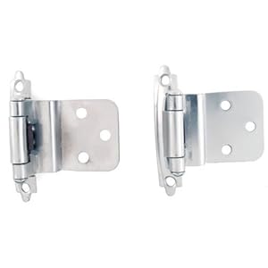 Self-Closing Overlay Hinge, 3/8" Nickel