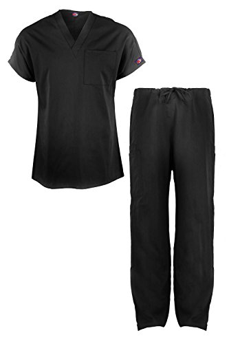 G Med Men's Medical Scrub Set V-neck 2 Pocket Top and Pants 2 Piece Set
