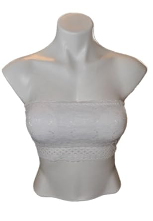 Anemone White Long Lace Bandeau