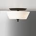 Murray Feiss FM354BK, Peyton Round Glass Flush Mount Lighting, 2 Light, 200 Total Watts, Black