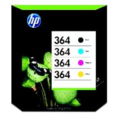 4 x HP Tintenpatronen Nr. 364 - Multipack - schwarz, cyan, magenta, gelb