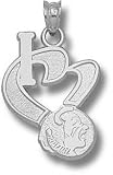 Florida State Seminoles Solid Sterling Silver ''I Heart'' Seminole Head 3/4'' Pendant