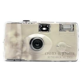 Click here to buy 10 Pack Personalized Cream Rose Wedding Cameras - Matching Table Cards Included - 27 Exposures -... by Cameras for All.