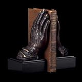 Bey-Berk Bronze & Wood Hands Bookends