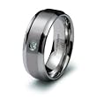 Stainless Steel Ring with CZ (Sizes 8-12)
