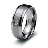 Stainless Steel Ring with CZ