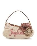 Juicy Couture Velour Flower City Girl Bag Winter White