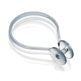 Pack of 12 Croydex Clear button shower curtain rings