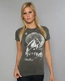 Obey The Bark At The Moon T-Shirt in Graphite,T-shirts for Women