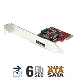 StarTech.com 1x eSATA + 1x SATA 6 Gbps PCI Express SATA Controller Card Adapter