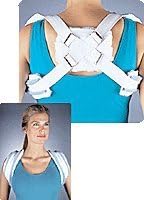 Deluxe Four-way Clavicle Brace, X-small (20"-24") Webbing Straps with Kodel for Underarm Comfort