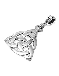 Sterling Silver Triangular Celtic Knot Pendant