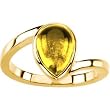 14K Yellow Gold Cabochon Citrine Ring