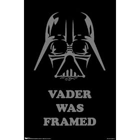 Star Wars (Vader Was Framed) Movie Poster Print - 24" X 36"