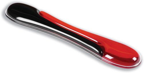 Childrens Toyshop  Third Party New : Kensington Duo Keyboard Wrist Rest Gel Wave Red and Black Ref 62398