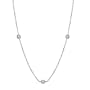 14k White Gold Diamond Station Necklace (1/4 cttw, H-I Color, I1 Clarity), 18"
