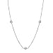 14k White or Yellow Gold Diamond Station Necklace (1/4 cttw, H-I Color, I1 Clarity), 18"
