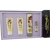 Ed Hardy Love & Luck Gift 4Pcs. Gift Set ( 3.4 fl. oz. Eau De Parfume Spray + 3.4 fl. oz. Body Lotion + 3 oz. Gel + .25 oz Eau De Parfume Spray ) for Women by Christian Audigier