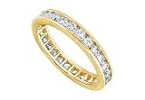3.00ct tw Natural Diamond( G-H-SI) Eternity Band In 14K Yellow Gold