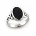 Sterling Silver Black Onyx Celtic Knot Ring Size 5(Sizes 5,6,7,8,9,10)
