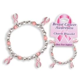 Breast Cancer Awareness - Stretch Charm Bracelet Case Pack 72