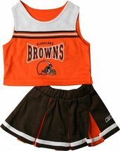 Reebok Two Piece Cleveland Browns NFL Cheerleader Uniform Set (Size 2T to 4T)