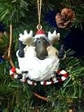 Snowball Skier Moose .... Ornament .... 53620