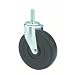 E.R. Wagner Stem Caster, Swivel, Polyolefin Wheel, Plain Bearing, 400 lbs Capacity, 6" Wheel Dia, 1-3/8" Wheel Width, 6-7/8" Mount Height, 1/2"-13 Stem Dia, 1" Stem Height