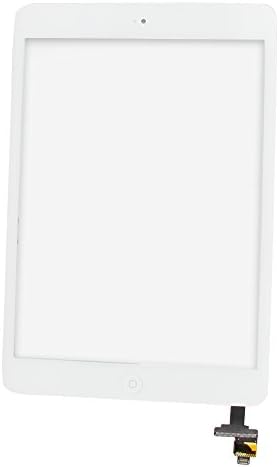 FLYLINKTECH FOR Ipad Mini Touch Glass Digitizer Screen IC Connector + Home Button Flex Assembly (WHITE)