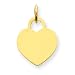 14k Gold Heart Disc Charm
