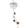 White Zebra Striped Heart Murano Glass Fashion Jewelry Best Gifts $30 Pendant Necklace