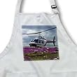 A Helicopter lands in a field of fireweed off Hudson Bay coast - Waist Apron With Pockets by 3dRose LLC