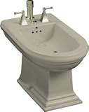 Kohler Memoirs bidet, plumbed for vertical spray bidet faucet Sandbar   K 4886 G9