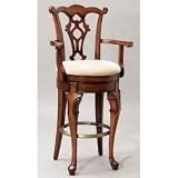 Jamestown Landing Arm Bar Stool, 30-3 4 Seat Height - (Cherry) (47H x 21W x 25D) by Powell