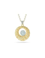 I. Reiss 14K Gold Filigree Pendant, Accented with Diamonds.