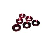 4MM ALUM FLAT HEAD WASHER (6) by Racers Edge