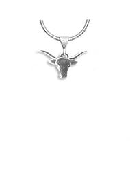 Sterling Silver Longhorn Pendant by The Magic Zoo