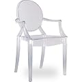 Philippe Starck Inspired Louis XV Clear Ghost Armchair