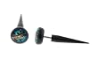 Genuine Ed Hardy Black Fake Taper - Love Eternal Logo - 16g Wire - 00G - 32mm Length - Sold as a Pair