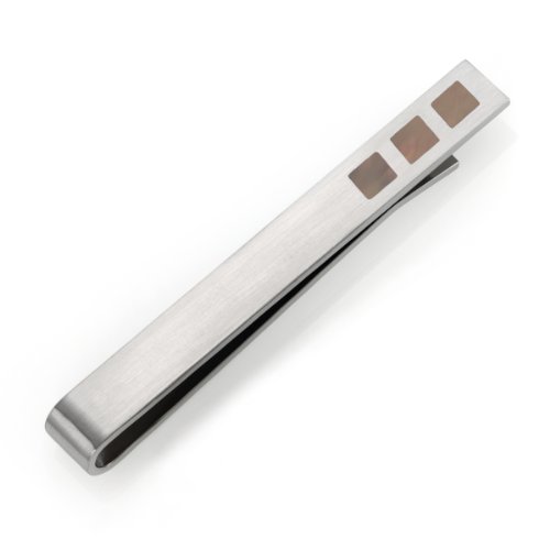 Teno M&auml;nner-Krawattenhalter YaMo, Perlmutteinlage mocca 3 Quadrate 056.0100.D5G Preisvergleich