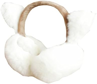 Jian ya na Winter Women and Girl Orecchiette Pappus Earmuffs Ear Warmer cover (white)