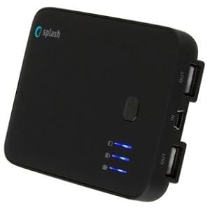 splash Intense 5400mAh External Battery Pack for iPhone 4 4G, iPhone 3G 3GS, iPod Touch (1G 2G 3G), Motorola Droid X Eris, HTC Android Phones (Evo, Incredible, G1, Nexus One), Blackberry (9630, 9700, 9550, 9800)