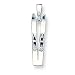 Sterling Silver Antiqued Ski's Charm with 20 inch Sterling Silver Chain