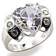 Women's Solitaire Clear Cubic Zirconia Special Plating Ring, Size: 5-10 Sterling Silver .925