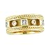 Jewelry : 18K Princess Cut Diamond Etruscan Band by Morris & Daivd
