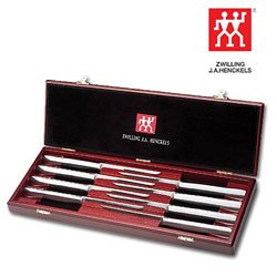 J.A. Henckels S.O.S. 8-Piece Stainless-Steel Steak Knife Set in Wood Gift Box