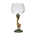 Hand-Painted and Jeweled Giraffe Wine Glass