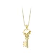 14K Yellow Gold Key Pendant with Chain